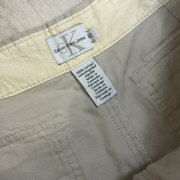 Calvin Klein Jeans 100% Cotton Light Tan Khaki Pocketed Chino Utility Shorts NWT - Picture 3 of 8